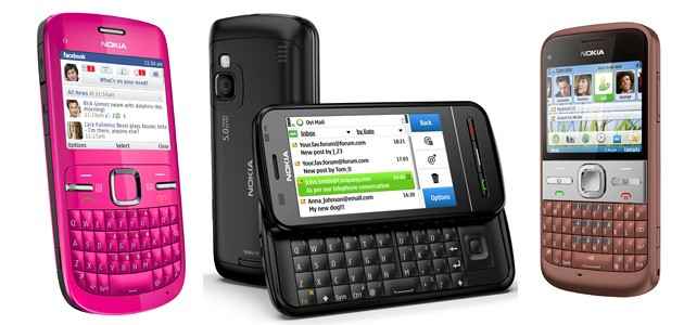 Nokia C3, C6, and E5